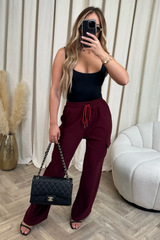 Lucy burgundy soft cargo pants