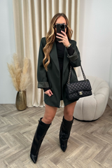 Amelia khaki oversized tailored blazer