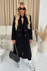 Tara Black Tailored Coat Coats & Jackets