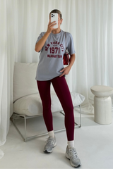 New York city faded blue printed heavyweight oversized t-shirt