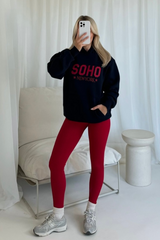 Soho navy premium heavyweight hoodie