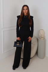 Isla black long sleeve trouser co-ord