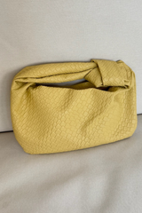 Libby lemon knotted detail bag