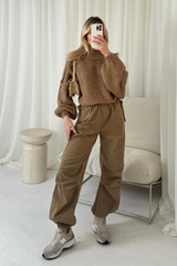 Adelaide camel oversized knit jumper