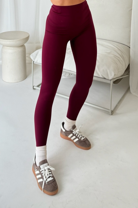 Grace burgundy seamless leggings