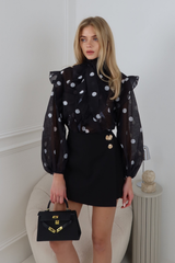 HARRIET BLACK POLKA DOT SHIRT