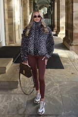MIRABELLE CHOCOLATE DEER PRINT JACKET