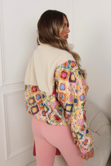 Lacey multi colour zip up fleece