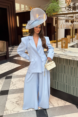 MAVIS BLUE BLAZER AND TROUSER CO ORD TWO PIECE SET