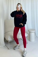 Soho navy premium heavyweight hoodie