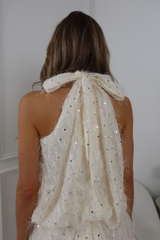 NELLIE IVORY PLAYSUIT WITH SEQUIN EMBELLISHMENT