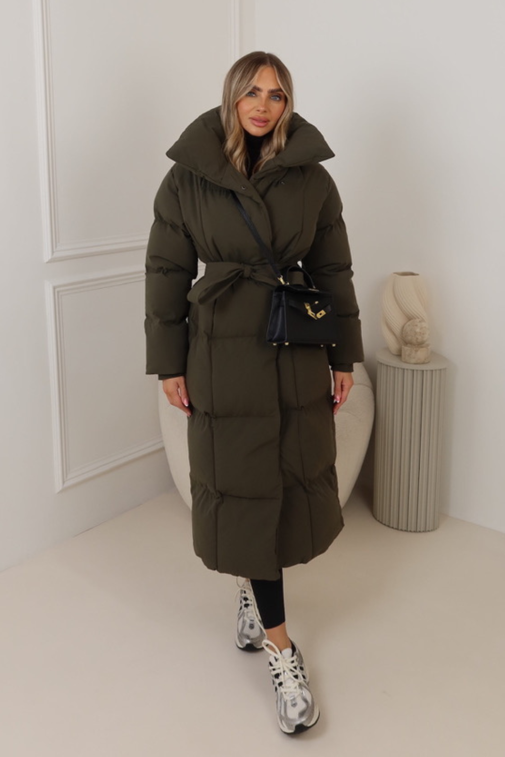 Khaki Coat Next Puffer Long Coat Buy Khaki Green Shower Resistant