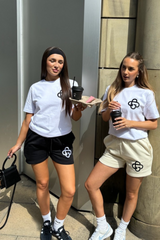 G monogram black embroidered premium t-shirt and shorts