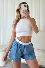 Stella blue striped boxer shorts