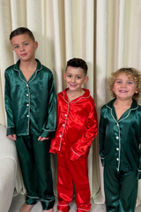 Mini Casey red Satin Pyjamas