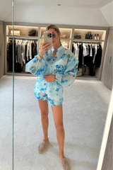 Florence blue floral print co ord