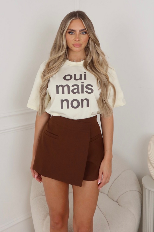 Oui mais non butter printed heavyweight oversized t-shirt