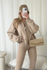 Ava Stone Bomber Jacket Loungewear Cash N Carry