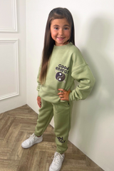 Mini sage good energy printed sweater jogger loungewear