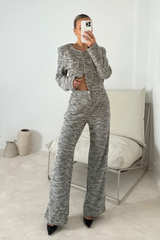 Sadie black and white pants suit co-ord