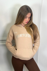 Mini Portofino stone embroidered hoodie loungewear
