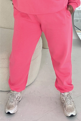 Glamify CURVE premium essential relaxed pink lemonade jogger