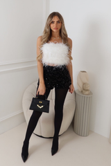 GENIE WHITE FEATHER BANDEAU