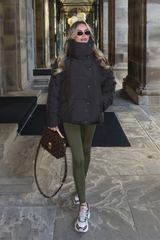 HANNAH KHAKI HIGH COLLAR COAT