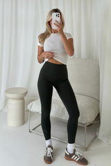 Grace Khaki Seamless Leggings Activewear