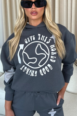 good energy steel grey premium hoodie