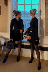 Ivy black lace tights