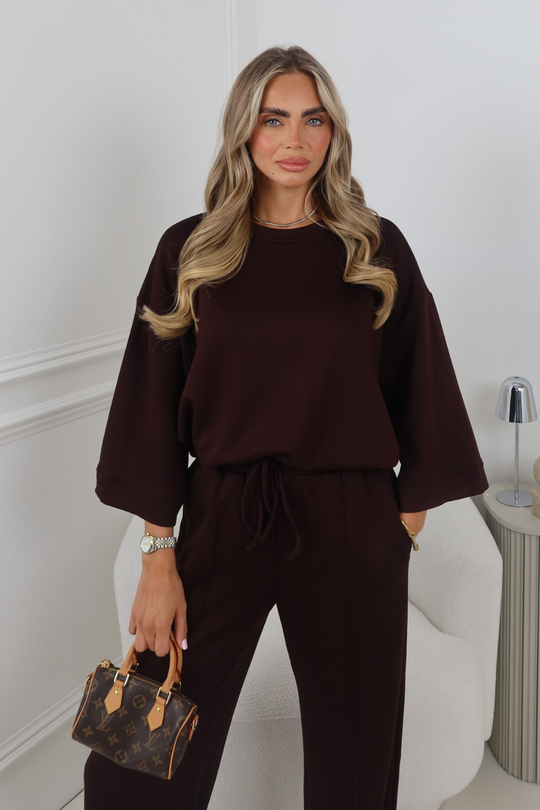 RAINA BROWN 3/4 LENGTH SLEEVE TSHIRT
