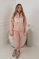 PILATES BABY PINK FULL ZIP HOODIE