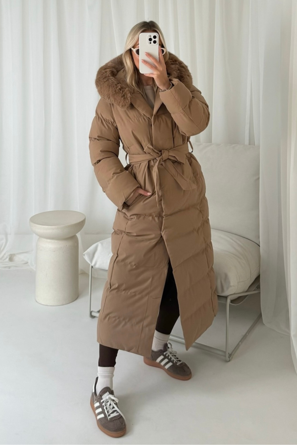 Long tan jacket online