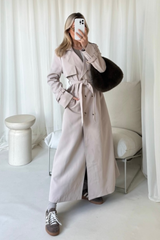 Makayla beige trench coat