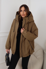 HALLEY CAMEL HOODED JACKET