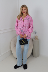 KATE PINK PAISLEY PRINTED CHEESECLOTH SHIRT