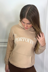 Mini Portofino stone embroidered hoodie loungewear