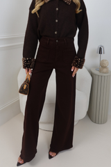 LOIS CHOCOLATE STRAIGHT LEG FRONT POCKET JEANS