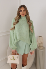 ADELAIDE MINT OVERSIZED KNIT JUMPER