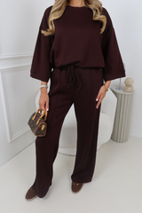 RAINA BROWN 3/4 LENGTH SLEEVE TSHIRT