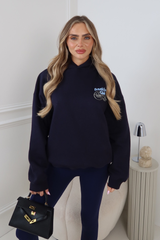 BREAKFAST CLUB NAVY PRINTED HOODIE