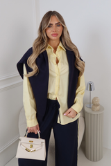 GLAMIFY LEMON BASIC PLAIN LONG SLEEVE SHIRT