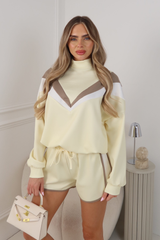 MOIRA LEMON SWEATER & MATCHING SHORTS SET