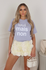 Oui mais non faded blue printed heavyweight oversized t-shirt