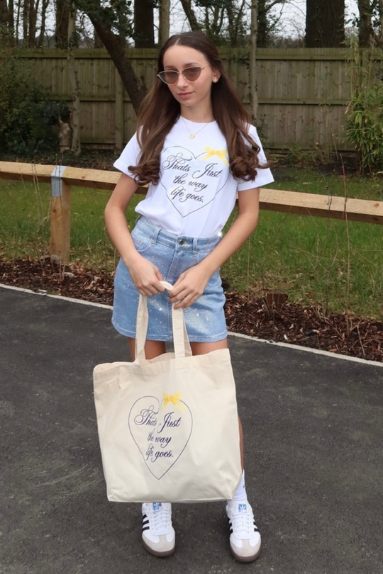 Thats just the way life goes printed canvas tote