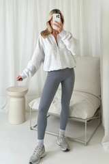 Poppy melange grey bomber jacket ultimate legging set
