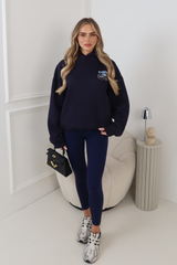 BREAKFAST CLUB NAVY PRINTED HOODIE