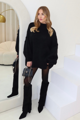 Adelaide black oversized knit jumper