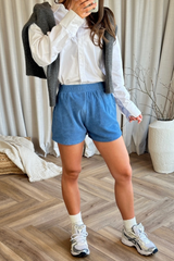 Terri Towel blue shorts